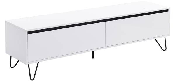 TV-Board ABUJA Weiß - Holz teilmassiv - 40 x 45 x 160 cm