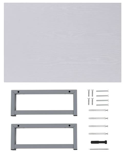 Badkamermeubel 299767-1 Set van 2 zwart - wit