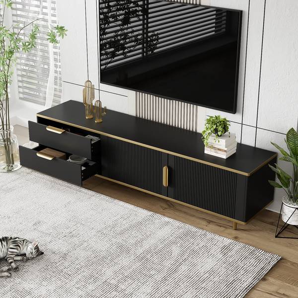 TV-Lowboard Eos Ⅰ zwart