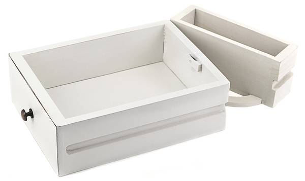 TV-SCHRANK AUS WEISSEM HOLZ L 125 cm Weiß - Holz teilmassiv - 125 x 50 x 40 cm