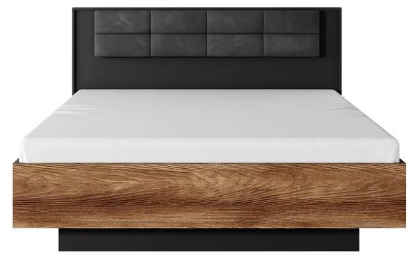 Bett Milton Braun - Grau - Holzwerkstoff - 167 x 102 x 210 cm