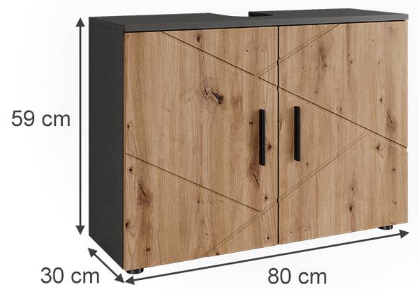 Waschtischunterschrank Irma 54776 80 x 59 x 30 cm
