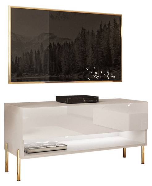 TV Schrank CALANTE Beige - Holzwerkstoff - 90 x 44 x 35 cm