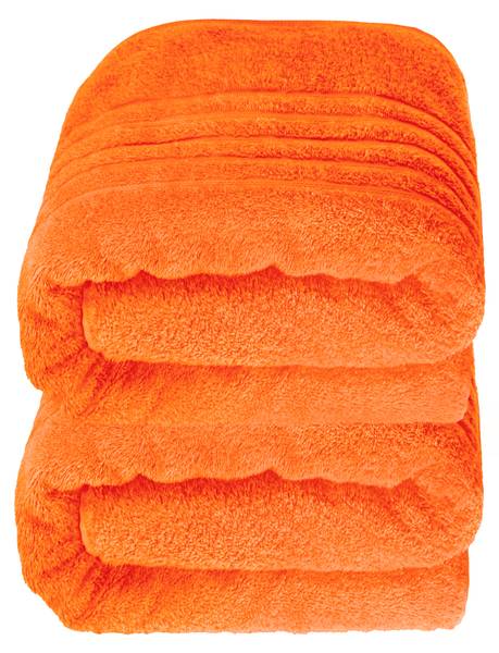 Saunahandtuch London 2er-Set Orange - Frottee - 80 x 1 x 200 cm