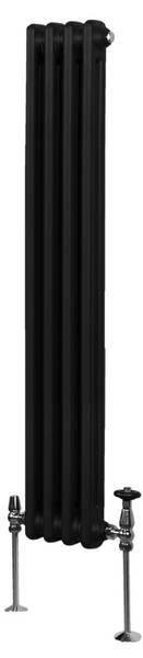 2-Spalten-Heizkörper 213066 Schwarz - 20 x 150 x 7 cm