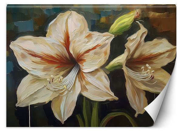 Fototapete gemalte Blume 100 x 70 cm