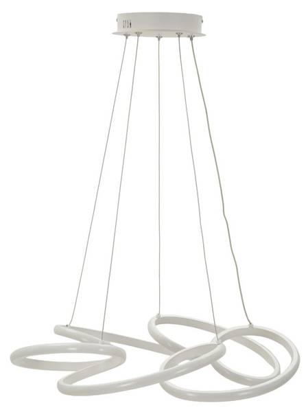 Hängeleuchte Glovy Weiß - Metall - 55 x 120 x 55 cm
