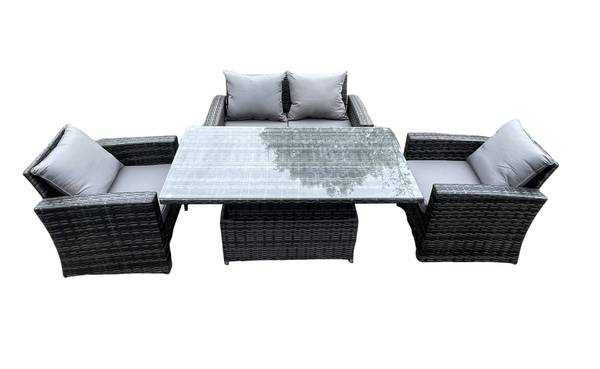 Gartenmöbel Set Im Freien C(4er-Set) Grau - Webstoff - 80 x 68 x 140 cm