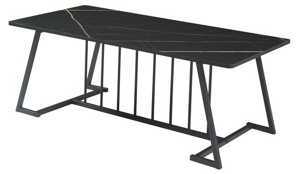 Couchtisch Nospoo Schwarz - Stahl - 120 x 46 x 60 cm