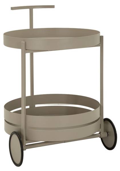 Servierwagen Saturno Grau - Metall - 40 x 61 x 40 cm