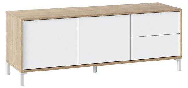 Fernsehschrank Alva Braun - Holzwerkstoff - 130 x 47 x 41 cm