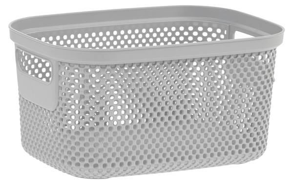 Aufbewahrungskörbchen STINE -S- CA. 3,5L Grau - Kunststoff - 17 x 12 x 24 cm