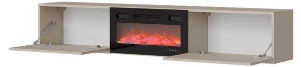 TV-Lowboard mit Kamin Govi Kaschmir