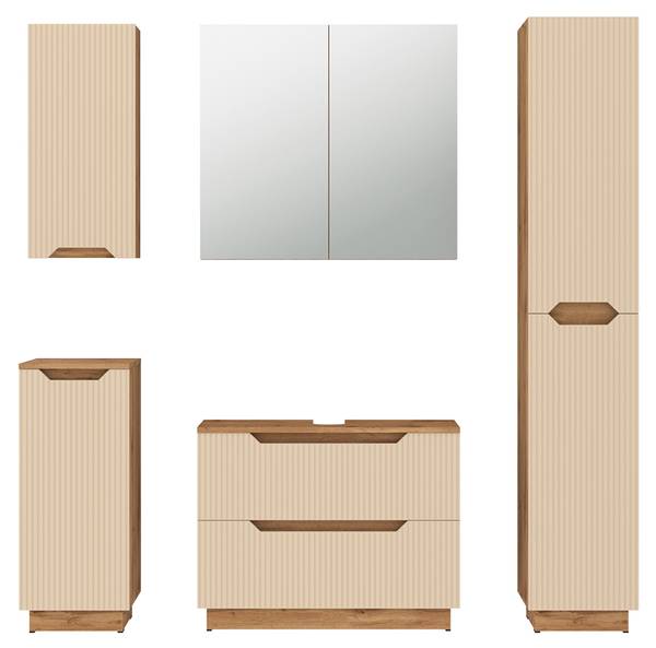 Badmöbel-Set Lotta 59527 Beige - Kaschmir - Eiche Dakota Dekor