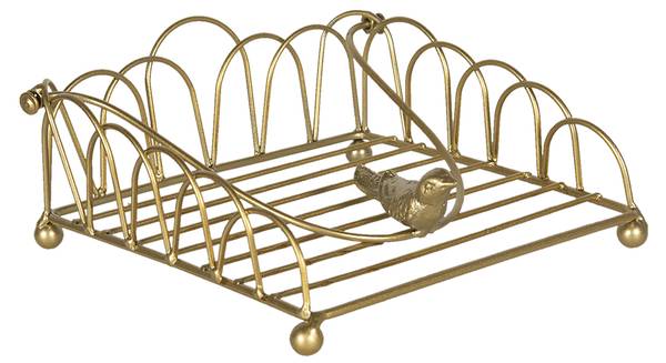 Serviettenhalter LOVING CHIC Gold - Metall - 20 x 9 x 20 cm