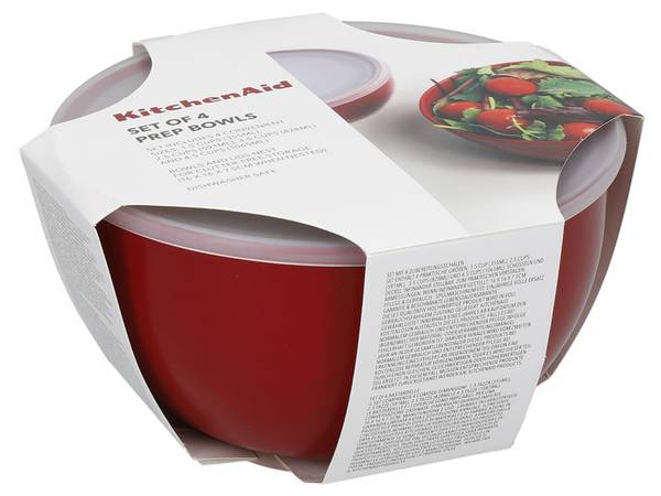 Frittierschüssel Core 4er Set Rot - Naturfaser - 2 x 2 x 1 cm