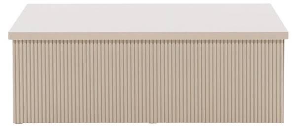 Table basse LENOX Beige - Bois manufacturé - 90 x 30 x 90 cm