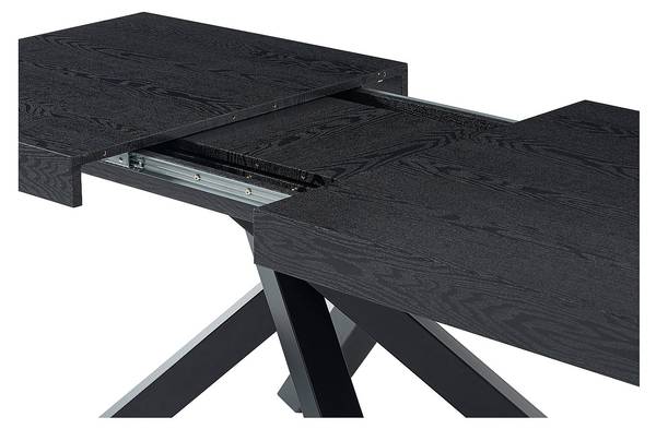 Essgruppe CATONAV Schwarz - Holz teilmassiv - 240 x 75 x 90 cm