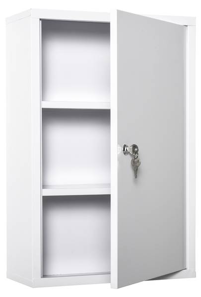 Medizinschrank 834-295 Weiß - Metall - 18 x 60 x 40 cm
