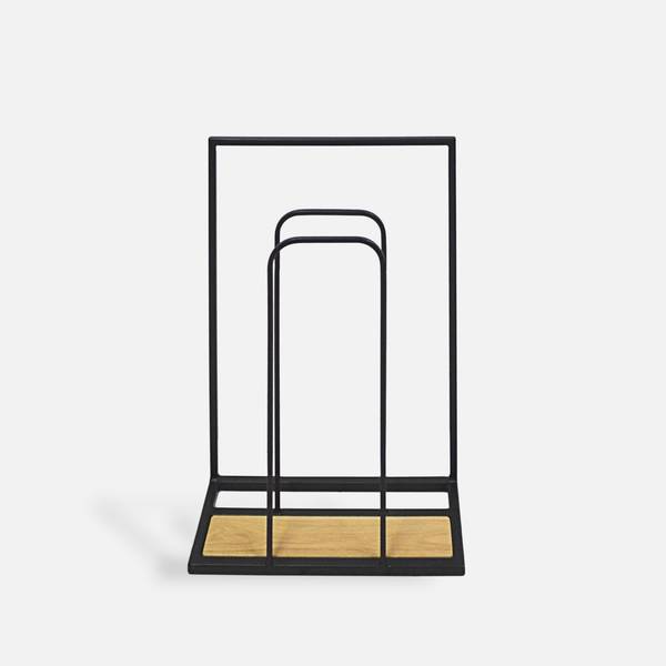 Handtuchständer aus Holz und Metall Loft Braun - Eiche - 50 x 75 x 22 cm