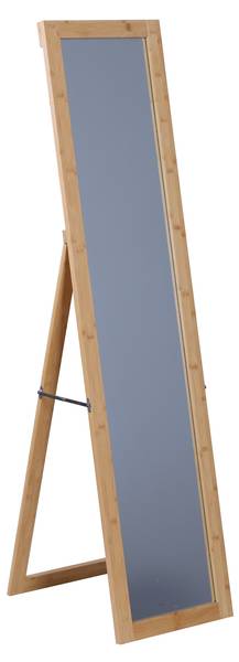 Spiegel bamboelijst bruin - bamboe - plaatmateriaal op houtbasis - glas - 37 x 155 x 4 cm