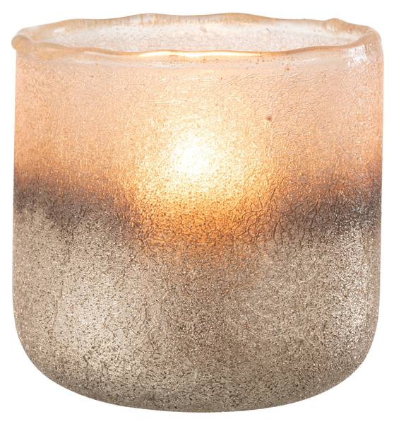 Windlicht Camille Pink - Glas - 14 x 14 x 14 cm