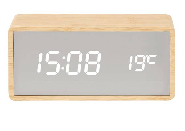 Wecker Miroir Braun - Kunststoff - 15 x 5 x 16 cm