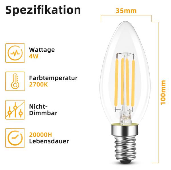 LED Leuchtmittel Koin 6er-Set Breite: 3 cm - Anzahl Teile im Set: 6