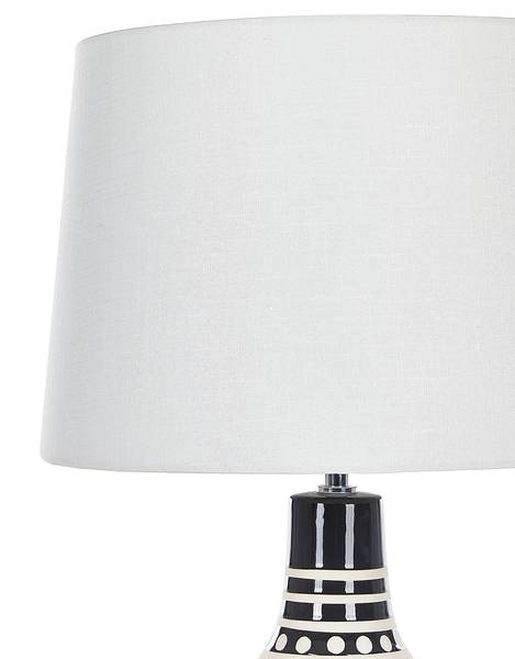 Tischlampen SHEBELLE Beige - Schwarz - Weiß - Keramik - 38 x 68 x 38 cm