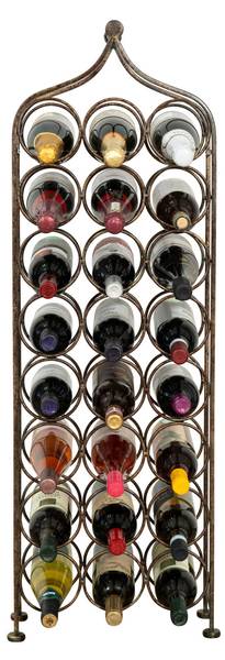 Weinregal COUNTRY Schwarz - Bronze - Braun