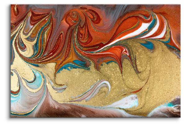 Leinwandbild Abstraktion Farbspiel 120 x 80 x 80 cm