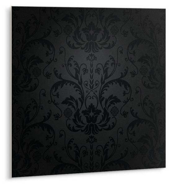 Selbstklebende Fliesen (9 St.) Muster Schwarz - Polyester PVC - 30 x 30 x 1 cm