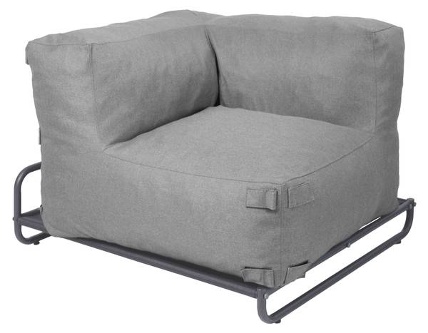 Ecksessel und Gestell Mixi Grau - Textil - 97 x 77 x 97 cm