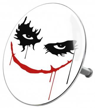 Bouchon de baignoire Joker Blanc - Métal - 8 x 10 x 10 cm