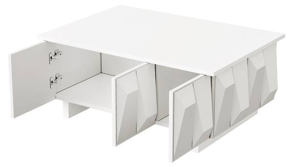 Couchtisch Eurynom Ⅰ Weiß - Holzwerkstoff - 95 x 40 x 67 cm