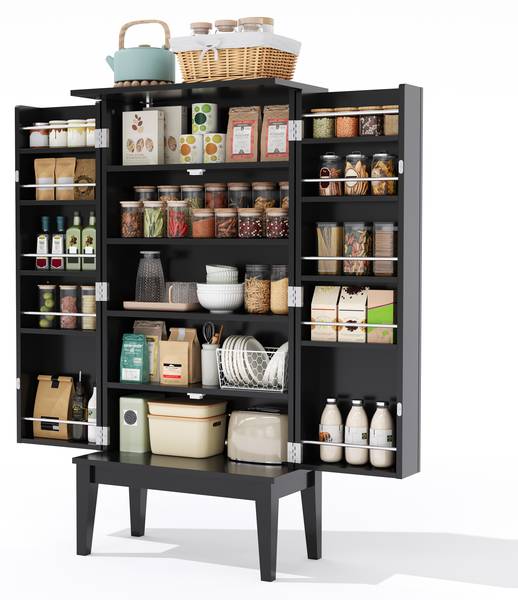 Buffetschrank WoodyLine Ⅴ Schwarz - Holzwerkstoff - 59 x 120 x 30 cm