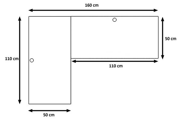 Gaming Schreibtisch beidseitig TABLE Schwarz