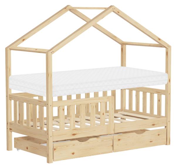 Hausbett YORK 76 x 141 x 147 cm - Braun