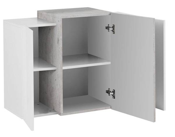 Hängeschrank Michael Grau - Holzwerkstoff - 90 x 66 x 38 cm