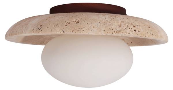 Deckenleuchte Jio Beige - Metall - 25 x 12 x 12 cm