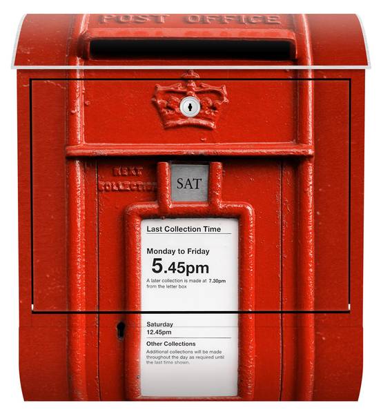 Länderbriefkasten UK Rot - Stahl - 39 x 46 x 13 cm