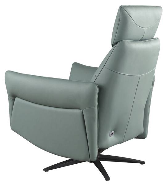 Sessel 5174 Türkis - Flachgewebe - Kunstleder - Edelstahl - 81 x 110 x 90 cm
