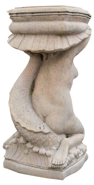 Statuen 2 KÖNIG DER MEERE Weiß - Marmor - 78 x 130 x 80 cm