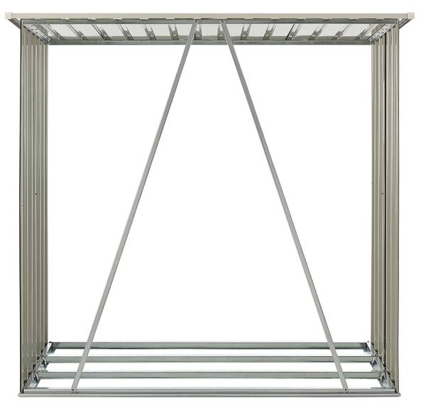 Holzunterstand Enno Grau - Metall - 83 x 154 x 163 cm