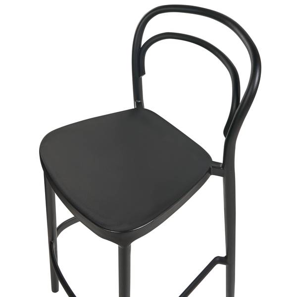 Hocker PORANO 2-tlg Schwarz