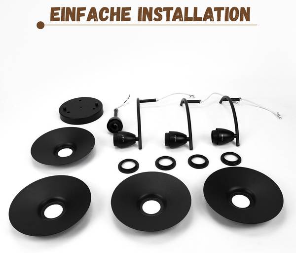 LED Plafondlamp Quirin zwart - metaal - 57 x 19 x 61 cm