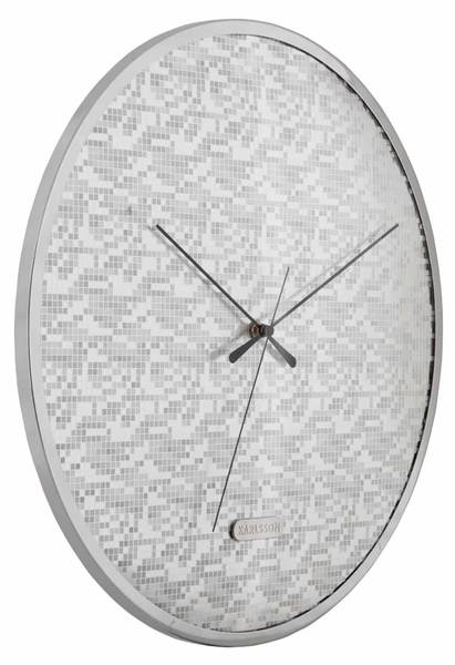Wanduhr Disco Silber
