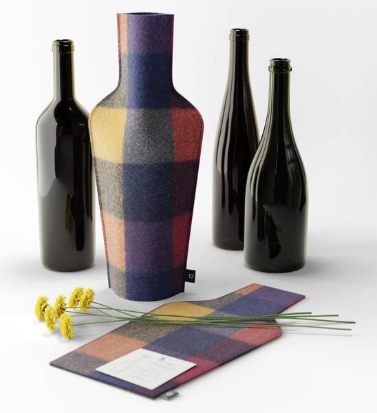 Stoffvase für Flaschen Quadrants Multicolor