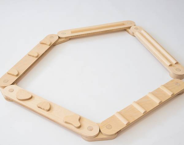 Balancebalken 11-teilig CLMN001 Beige - Birke - 9 x 1 x 59 cm