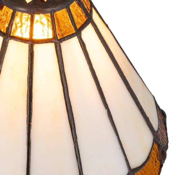 Tiffany Tischlampe 7018 Weiß - Glas - 20 x 36 x 20 cm